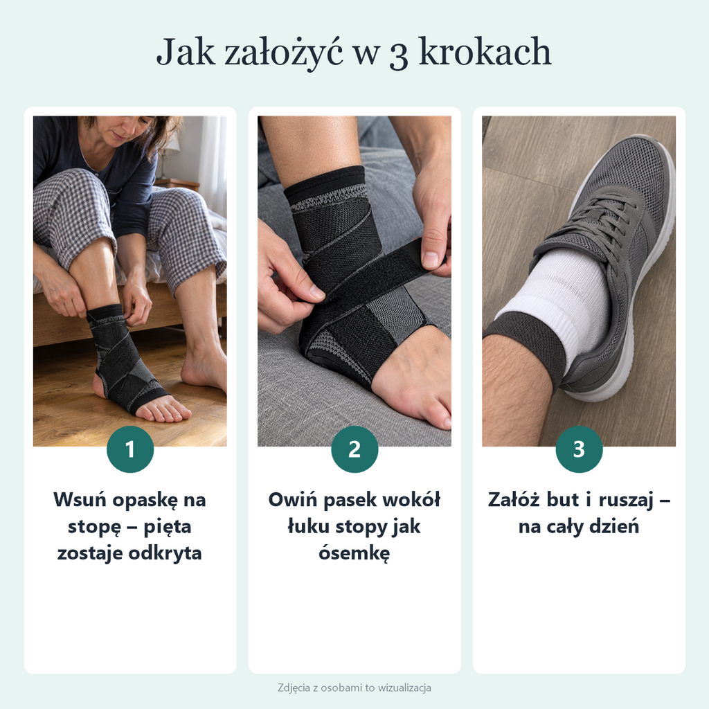 Jak założyć opaskę na piętę w 3 krokach