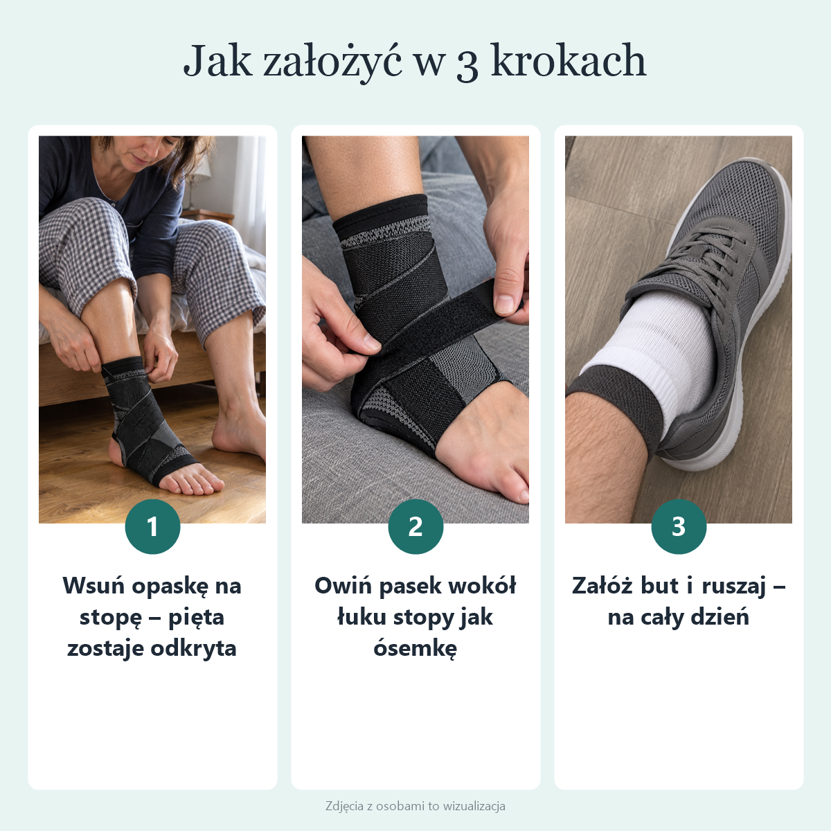 Jak założyć opaskę na piętę w 3 krokach